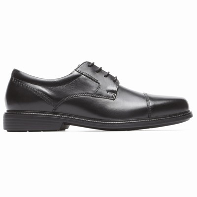 Sapatos Oxfords Rockport Charles Road Cap Toe Homem Pretas PT-41629